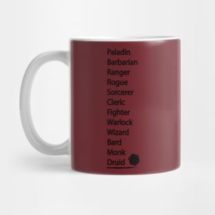 D&D Classes Mug